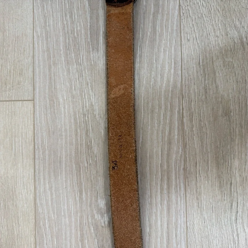 Vintage Made in USA Deer Forest Leather Belt